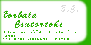 borbala csutortoki business card